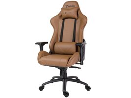 ebuy24 Paracon Knight Pro gamestoel incl. kussen voor nek en lenden cognac.