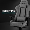 ebuy24 Paracon Knight Pro gamestoel incl. kussen voor nek en lenden grijs.