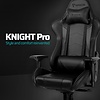 ebuy24 Paracon Knight Pro gamestoel incl. kussen voor nek en lenden zwart.