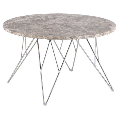 ebuy24 Prany salontafel Ø80cm marmer bruin.