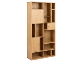 ebuy24 Ragny wandkast 3 deuren 11 planken eik decor.