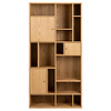 ebuy24 Ragny wandkast 3 deuren 11 planken eik decor.