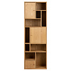 ebuy24 Ragny wandkast 3 deuren 8 planken eik decor.