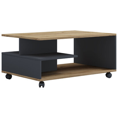 ebuy24 StangoL salontafel antraciet, eik decor.