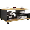 ebuy24 StangoL salontafel antraciet, eik decor.