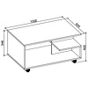 ebuy24 StangoXL salontafel wit.