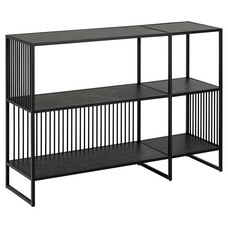 ebuy24 Strigly wandkast 2 planken zwart.