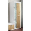 ebuy24 Usilo vitrinekast 1 deur wit, eik decor.