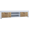 ebuy24 UsiloXL TV-meubel 2 deuren wit, eik decor.