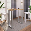 ebuy24 Xona bartafel 110x50 eik decor, zilverkleurig.