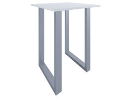 ebuy24 Xona bartafel 80x80 wit, zilverkleurig.