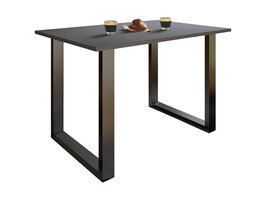 ebuy24 XonaU eetkamertafel 110x50 antraciet, zwart.