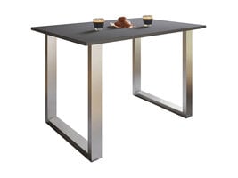 ebuy24 XonaU eetkamertafel antraciet, zilverkleurig.