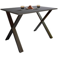 ebuy24 XonaX eetkamertafel 110x50 antraciet, zwart.