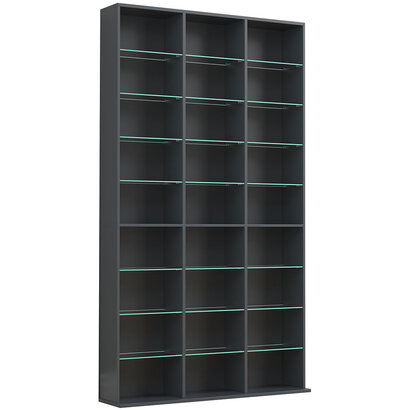 ebuy24 ZilasXL wandkast 27 planken antraciet.