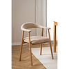 ebuy24 Ally eetkamerstoel met armleuningen beige.
