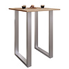 ebuy24 Xona bartafel 80x50 eik decor, zilverkleurig.