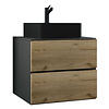 ebuy24 LendasBL badkamer 2 delen antraciet, eik decor.