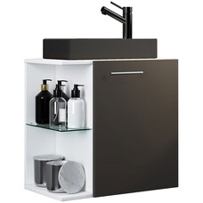 ebuy24 HausaBL badkamer 2 delen antraciet.