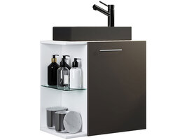 ebuy24 HausaBL badkamer 2 delen antraciet.