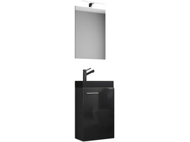 ebuy24 SlitoBL badkamer 3 delen zwart.