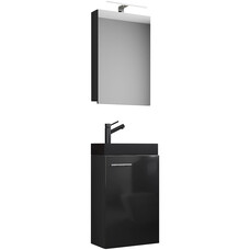 ebuy24 SlitoBL badkamer 3 delen zwart.