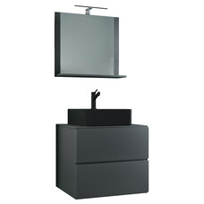 ebuy24 LendasMBL badkamer 3 delen antraciet.