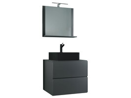 ebuy24 LendasMBL badkamer 3 delen antraciet.