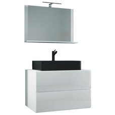 ebuy24 LendasMBL badkamer 3 delen wit, wit.