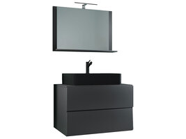 ebuy24 LendasMBL badkamer 3 delen antraciet, antraciet.