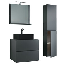 ebuy24 LendasLBL badkamer 4 delen antraciet.