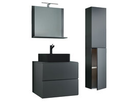 ebuy24 LendasLBL badkamer 4 delen antraciet.