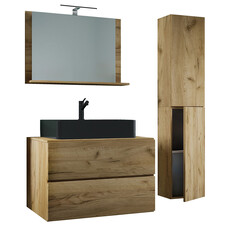 ebuy24 LendasLBL badkamer 4 delen eik decor.