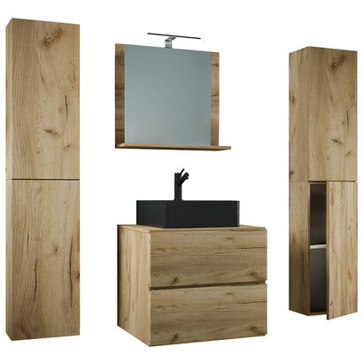 ebuy24 LendasXLBL badkamer 5 delen eik decor.
