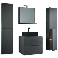 ebuy24 LendasXLBL badkamer 5 delen antraciet.