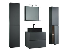 ebuy24 LendasXLBL badkamer 5 delen antraciet.