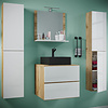 ebuy24 LendasXLBL badkamer 5 delen eik decor, wit.