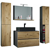 ebuy24 LendasXLBL badkamer 5 delen antraciet, eik decor.