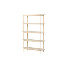 ebuy24 Heim wandkast 190 cm 5 planken whitewash.