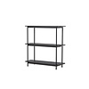 ebuy24 Heim wandkast 120 cm 3 planken zwart.