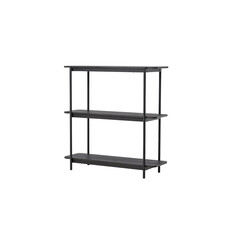 ebuy24 Heim wandkast 120 cm 3 planken zwart.