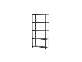 ebuy24 Montevideo wandkast 4 planken zwart.
