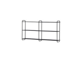 ebuy24 LyonB wandkast wandhangend 3 planken zwart.