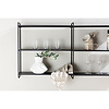 ebuy24 LyonB wandkast wandhangend 3 planken zwart.