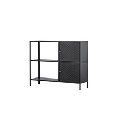 ebuy24 Salta dressoir 2 deuren, 2 planken zwart.