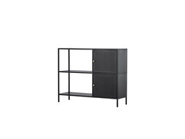 ebuy24 Salta dressoir 2 deuren, 2 planken zwart.