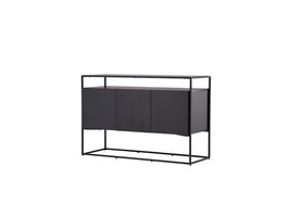 ebuy24 Kingsport dressoir 3 deuren zwart.