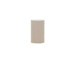 ebuy24 Lenox hoektafel Ø30 cm sokkel beige.