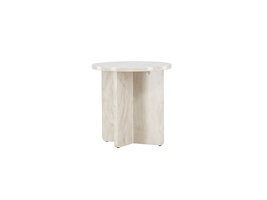 ebuy24 Ålesund hoektafel Ø50 cm beige.