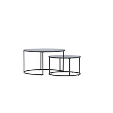 ebuy24 Twin salontafel set van 2 zwart.